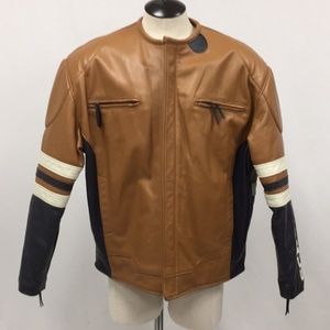 Schott NYC Leather Moto Cafe Racer style jacket